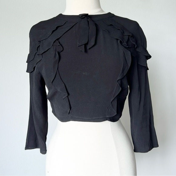 For Love and Lemons Revolve
Poppy Ruffle Cropped Top Blouse - Picture 11 of 12